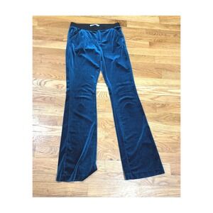 Except Me Teal Blue Velvet Flare Pants Wide Leg Retro Boho Size 27